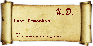 Ugor Domonkos névjegykártya